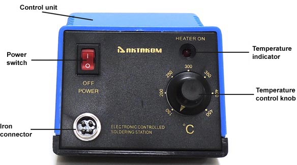 Controls of ASE-1119 soldering station