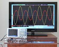 ADS-2221MV Digital Storage Oscilloscope - connected to a TV