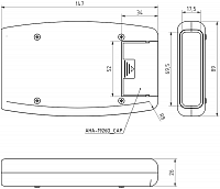 AHA-1926D Plastic housing with a battery compartment - drawing