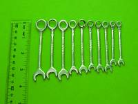 AHT-5020 Workstation Repair Tool Kit - 10 pcs Mini Combination Wrench: Open ends - 10mm, 9mm, 8mm, 7mm, 6mm, 5.5mm, 5mm, 4mm, 4.5mm. Ring ends: 11mm, 10mm, 9mm, 8mm, 7mm, 6mm, 6mm, 5.5mm, 4.5mm, 4mm