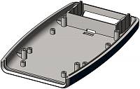 AHA-1926D Plastic housing with a battery compartment - bottom cover