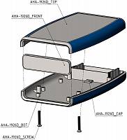 AHA-1926D Plastic housing with a battery compartment - drawing