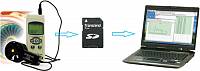 ATE-1033 Thermo-Anemometer - Data transfer to the PC is made by SD-card in form of Excel table